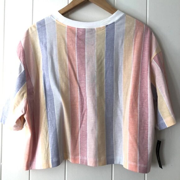 Nike Cotton Stripped Cropped T-Shirt Size 3X - Picture 6 of 11